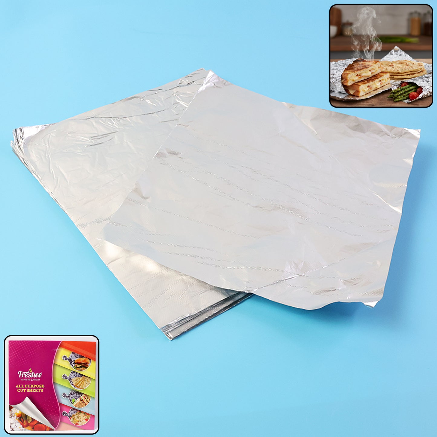 Aluminium Foil Cut Sheets 220250 Mm  50 Sheets