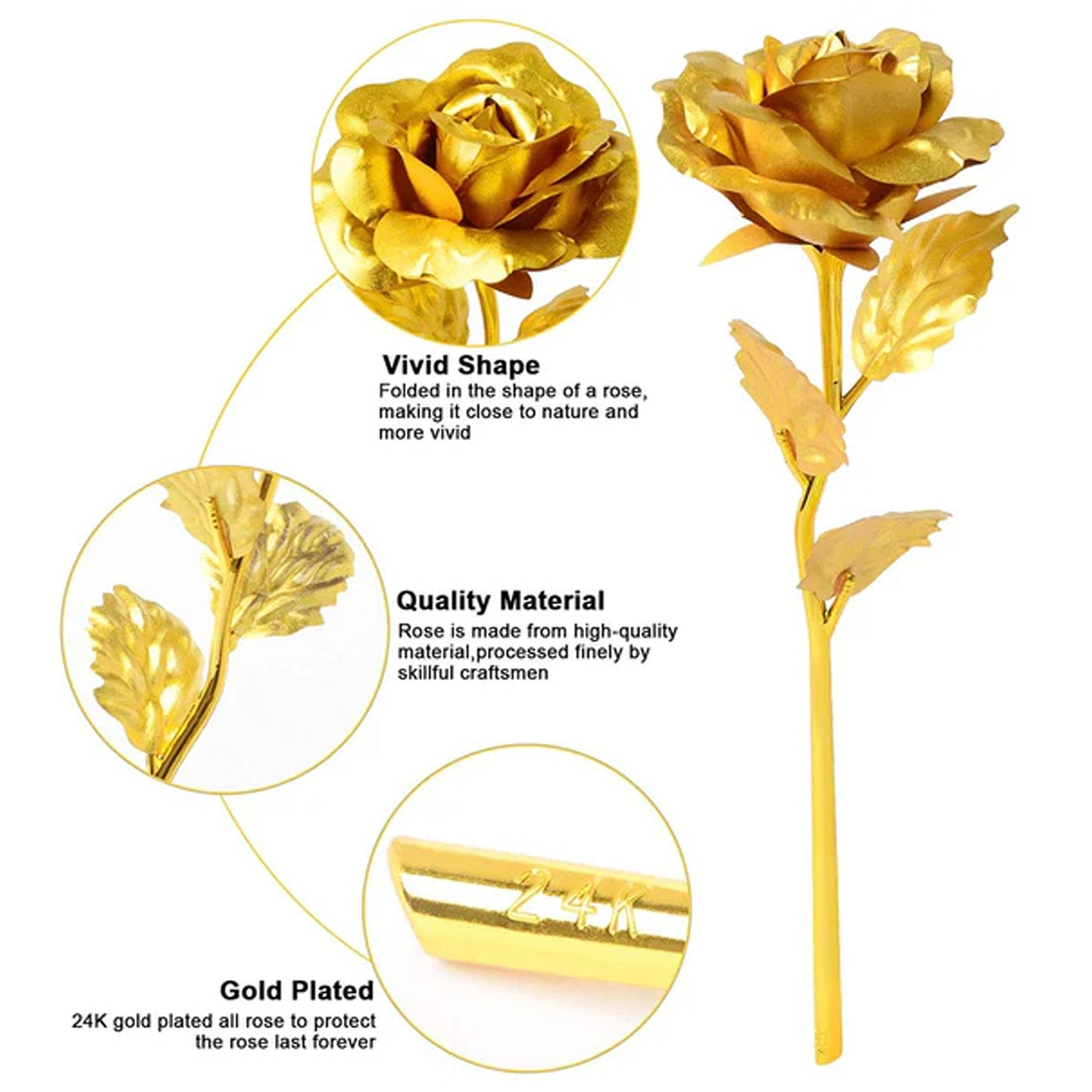Golden Rose  Necklace Set Perfect Gift Set