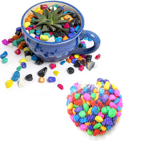4979 Decorative Stones And Pebbles For Garden Vase Fillers Multicolor.