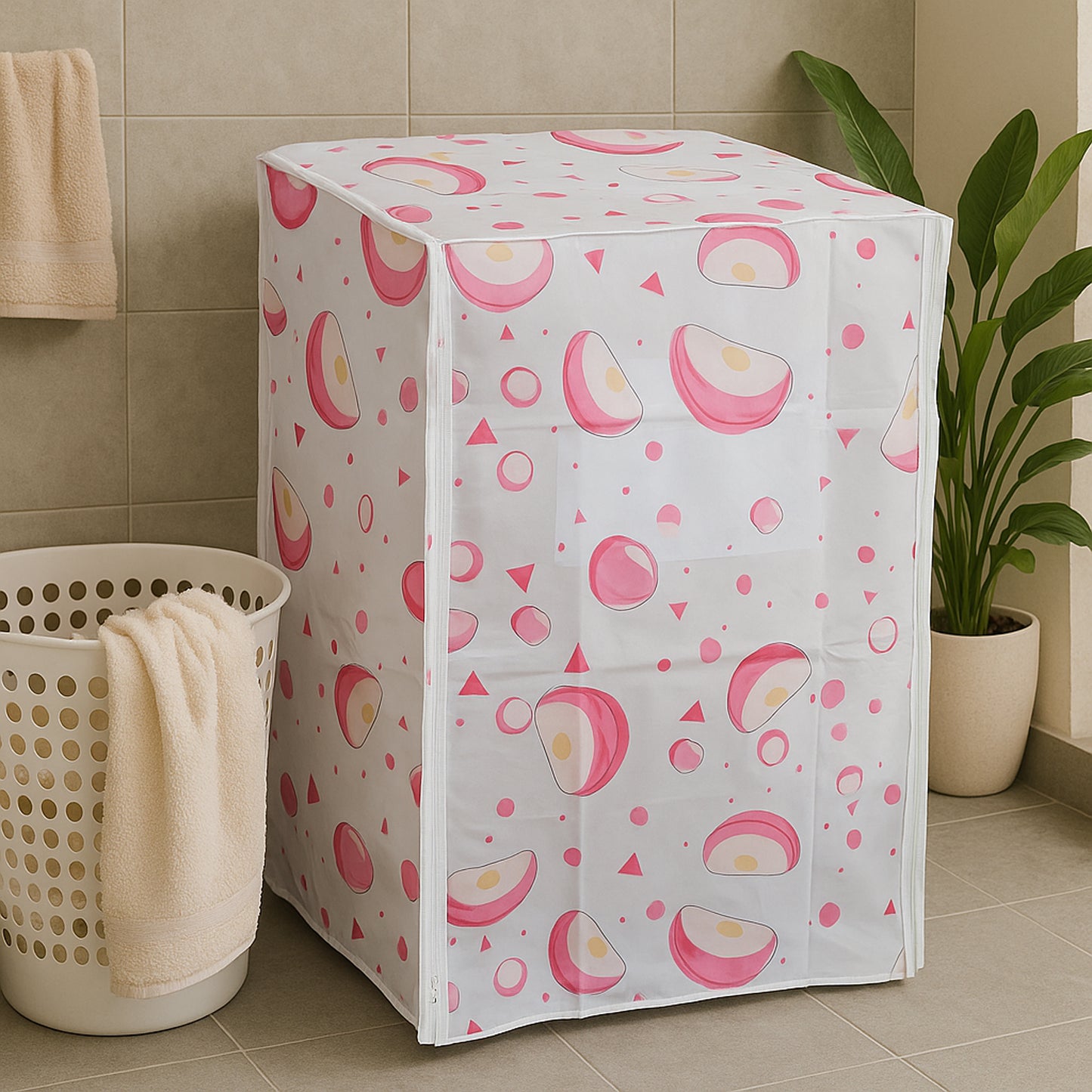 Waterproof Washing Machine Cover 58x62x85 Cm (1 Pc   Mix Design)