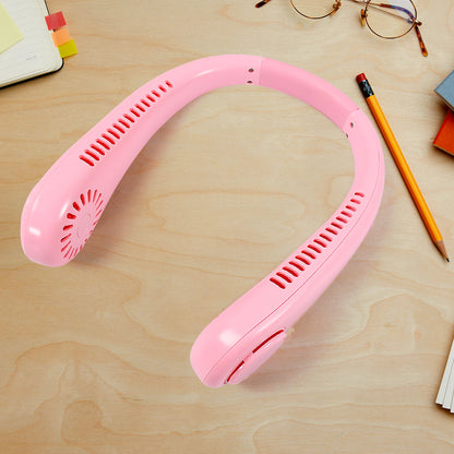 Portable Neck Fan Holiday Hands Free Bladeless Neck Fan 360 Cooling Hanging Fan Usb Rechargeable Personal Neck Fan Wearable Neck Fan Suitable For Traveling