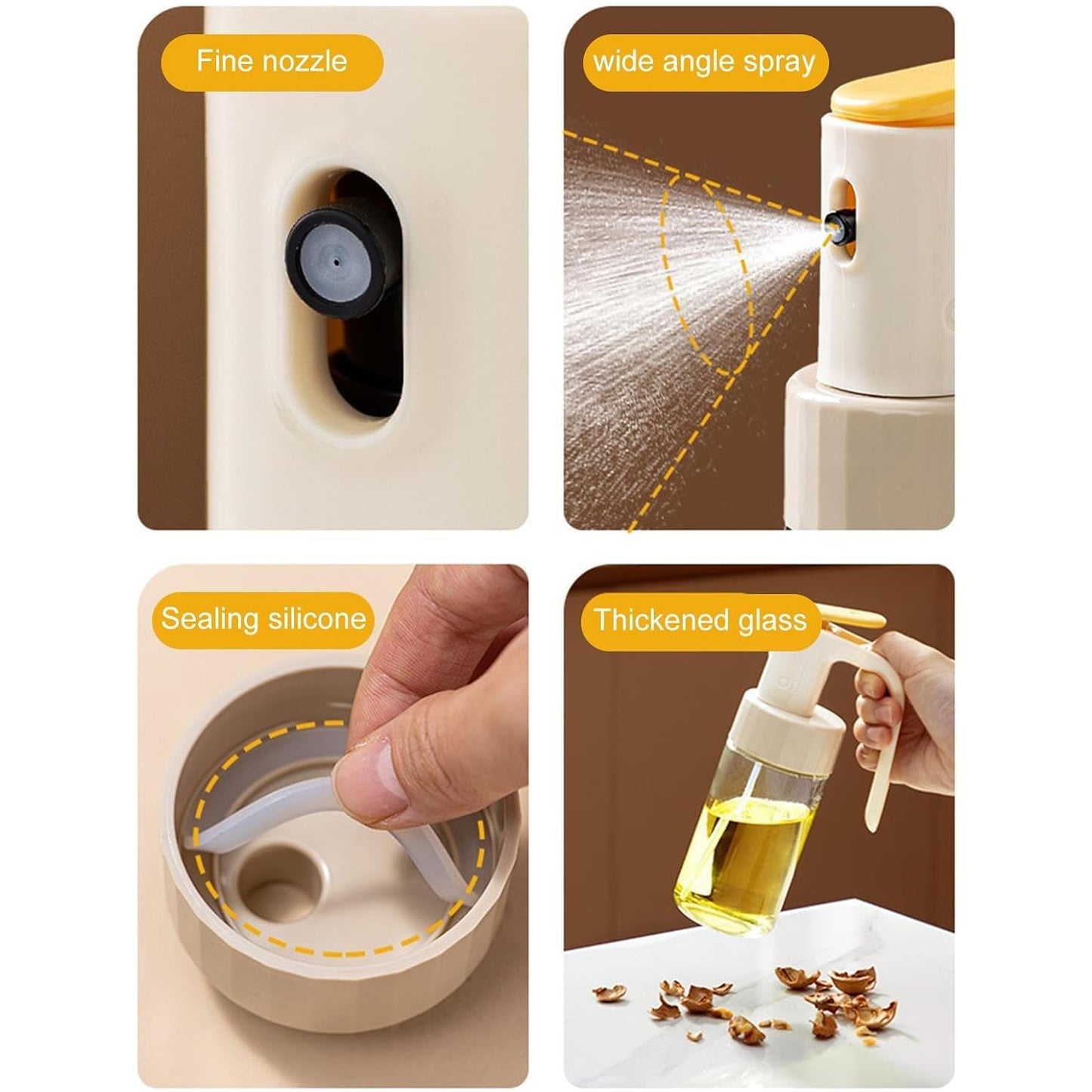 Glass Oil Sprayer Bottle Approx 250ml (1 Pc)