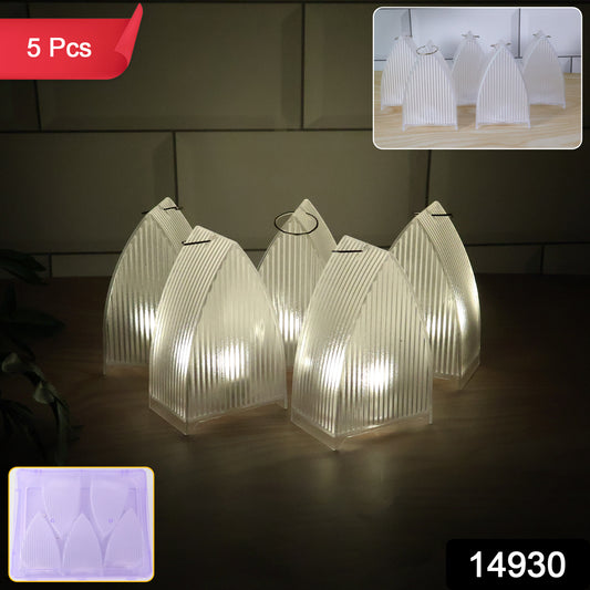 Led Flameless Decorative Lantern Lights - (5 Pc  Set)
