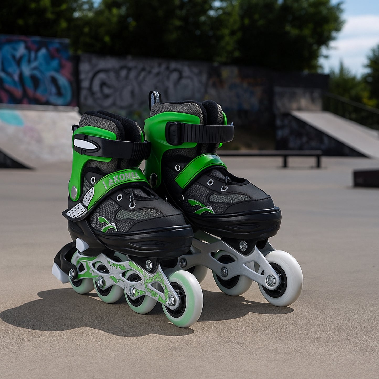 Professional Adjustable Inline Skates For Kids And Adults (Large  1 Pair)