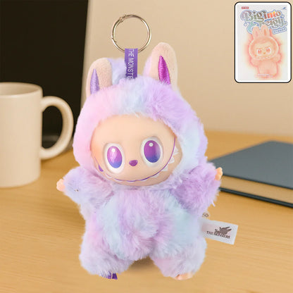 Labubu Toy Cartoon Keychain with Hook Colorful Light, Random Design, Single Box