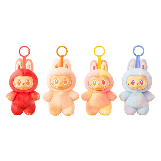 Labubu Toy Cartoon Keychain with Hook Colorful Light, Random Design, Single Box