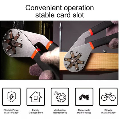 Multi-function Hexagon Universal Wrench Adjustable Bionic Plier Spanner Repair Hand Tool (Small) Single Sided Bionic Wrench Household Repairing Wrench Hand Tool