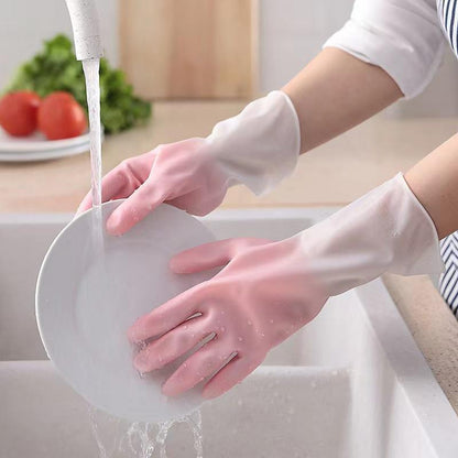 Large Size Reusable Household Cleaning Gloves - (1 Pair)