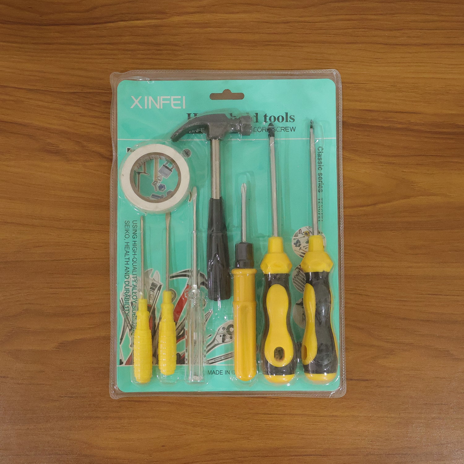8 In 1 Hand Tool Kit Set Screwdriver Hammer Repair Tool Kit (1 Set  Mix Color Tap)