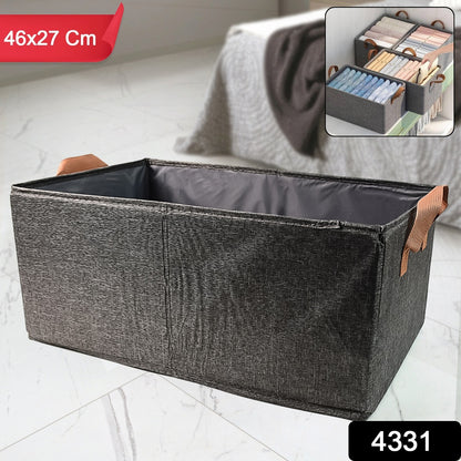 Foldable Cloth Storage Organizer Bag With Handles (46x27cm1pc)