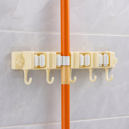 Self-adhesive Wall-mount Broom  Mop Holder Rack