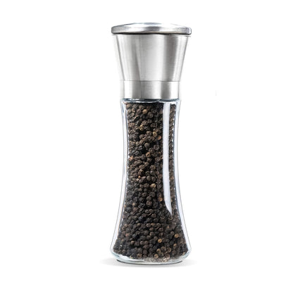 Premium Stainless Steel  Glass Manual Spice Grinder (1 Pc)
