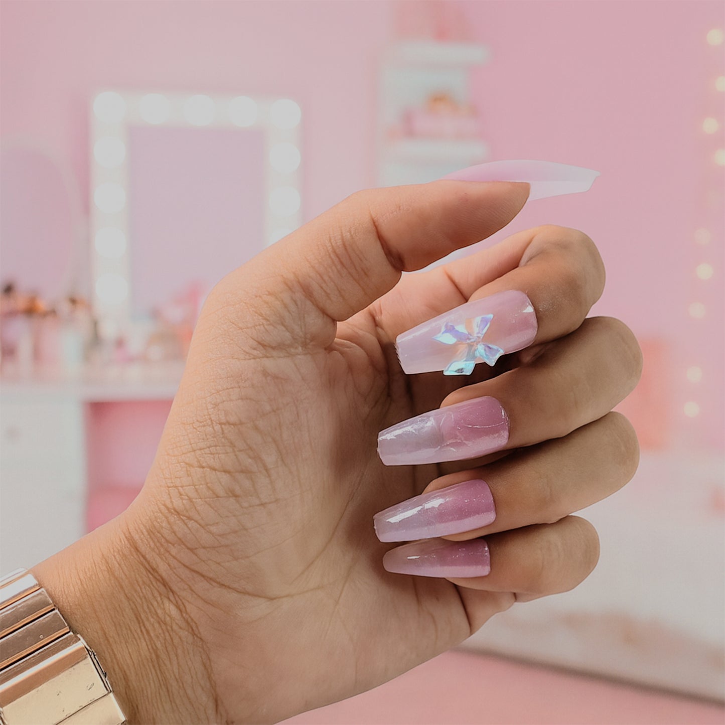 Artificial False Nail Set With Mix Design - (1 Set)