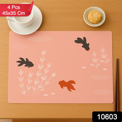 Decorative Dining Table Placemats With Elegant Design (4 Pc  45x35 Cm)