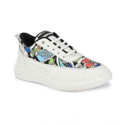 Men's Casual Synthetic Lace-ups Casual Shoes (White)