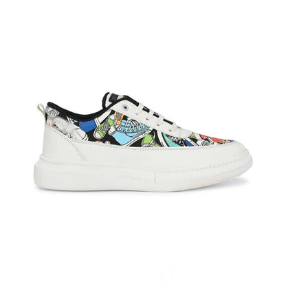 Men's Casual Synthetic Lace-ups Casual Shoes (White)