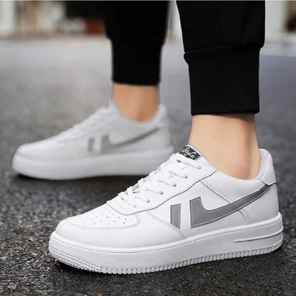 Men's Casual Synthetic Lace-ups Casual Shoes (White)