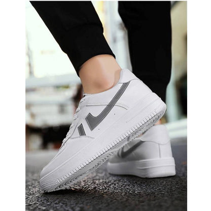 Men's Casual Synthetic Lace-ups Casual Shoes (White)