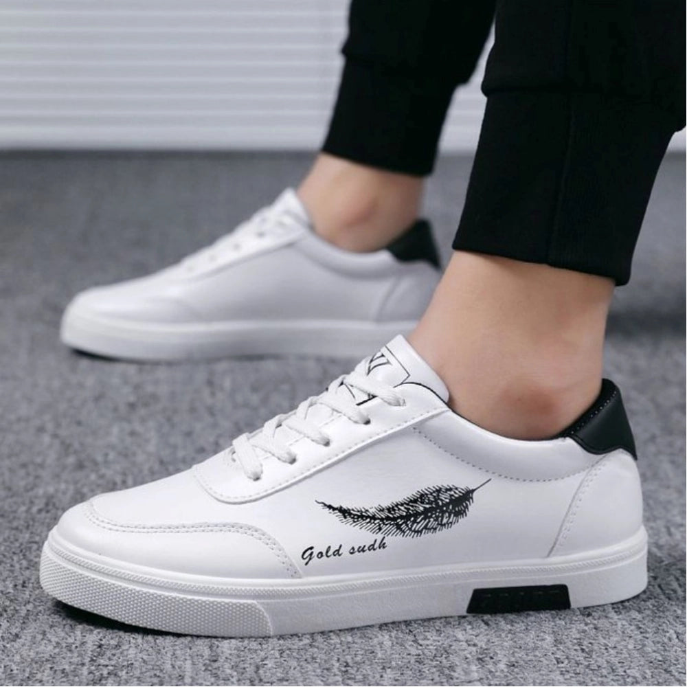 Men's Casual Synthetic Lace-ups Casual Shoes (White)