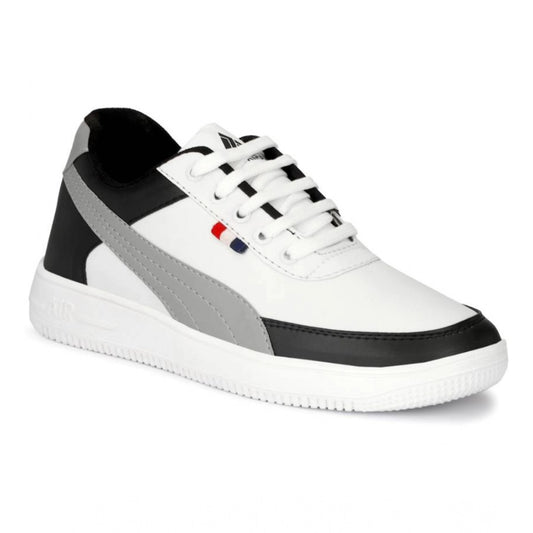 Men's Casual Synthetic Lace-ups Casual Shoes (White)