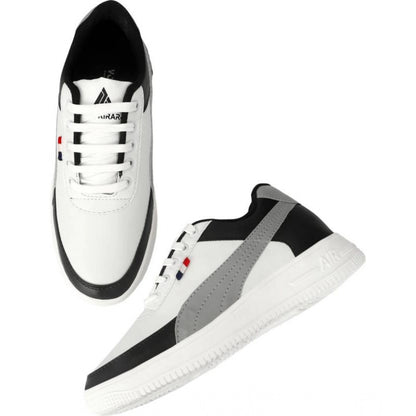 Men's Casual Synthetic Lace-ups Casual Shoes (White)