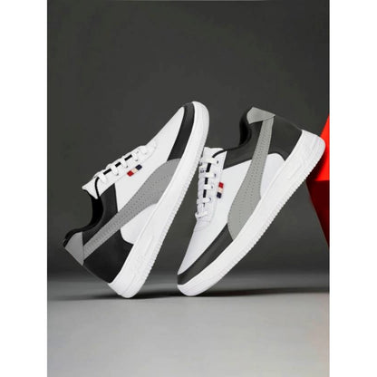 Men's Casual Synthetic Lace-ups Casual Shoes (White)