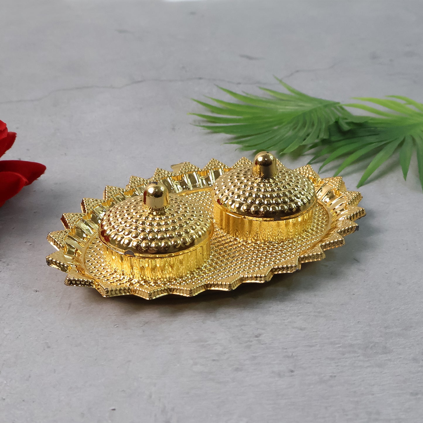 Pooja Kumkum  Rolichawal Holder - (1 Pc)