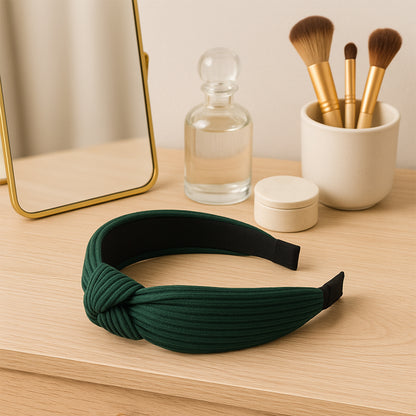Womens Ribbed Texture Knot Design Hairband (1 Pc  Mix Design)