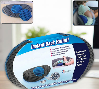 Ergonomic Orthopedic Back Support Pillow (18 X 9 Inch  1 Pc)
