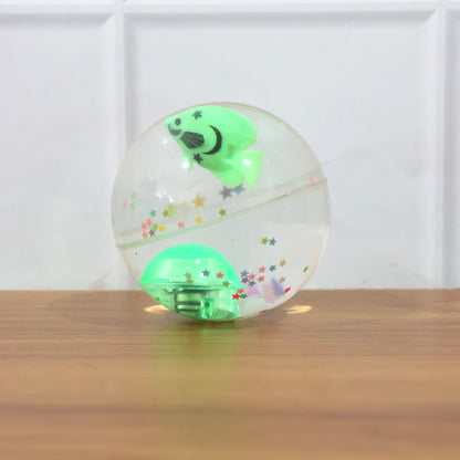 Light-up Bouncy Fish Ball  Impact-activated Led Flashing Sensory Toy (1 Pc)