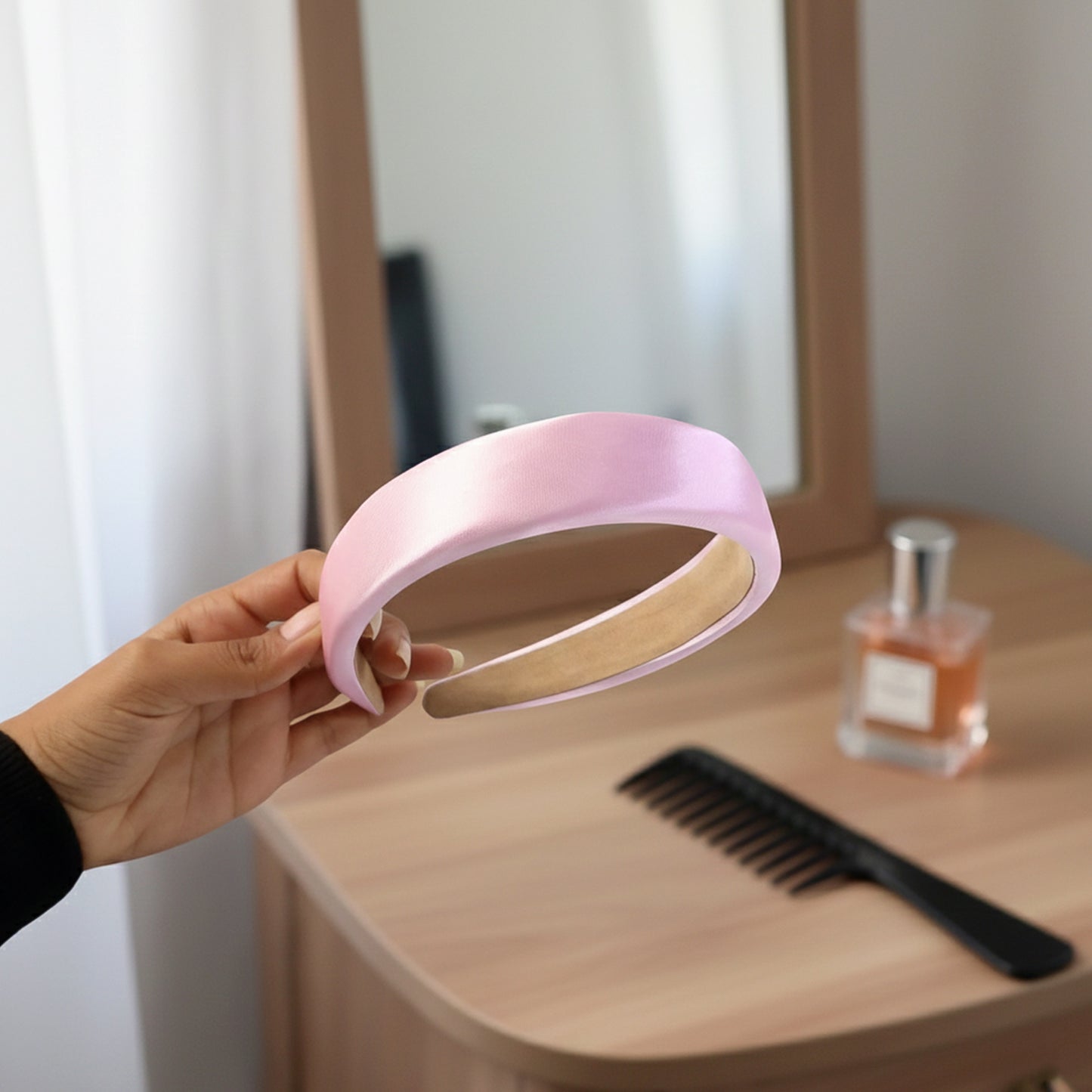 Elegant Padded Satin Finish Hairband (1 Pc)