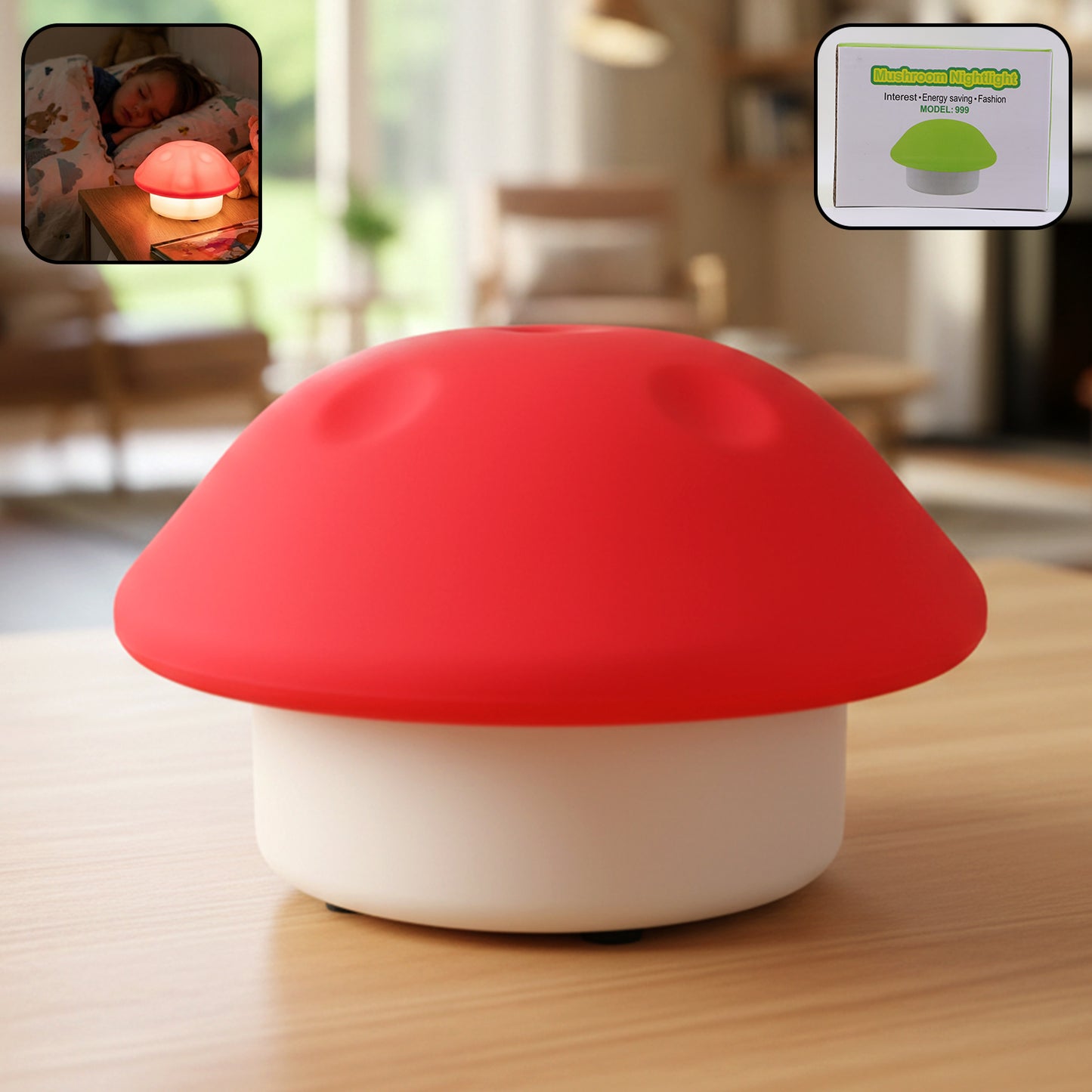 Mushroom Shaped Led Night Light (1 Pc Mix Color)