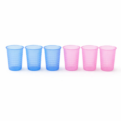 Unbreakable Plastic Drinking Glass Set Of 6 (200 Ml Each)