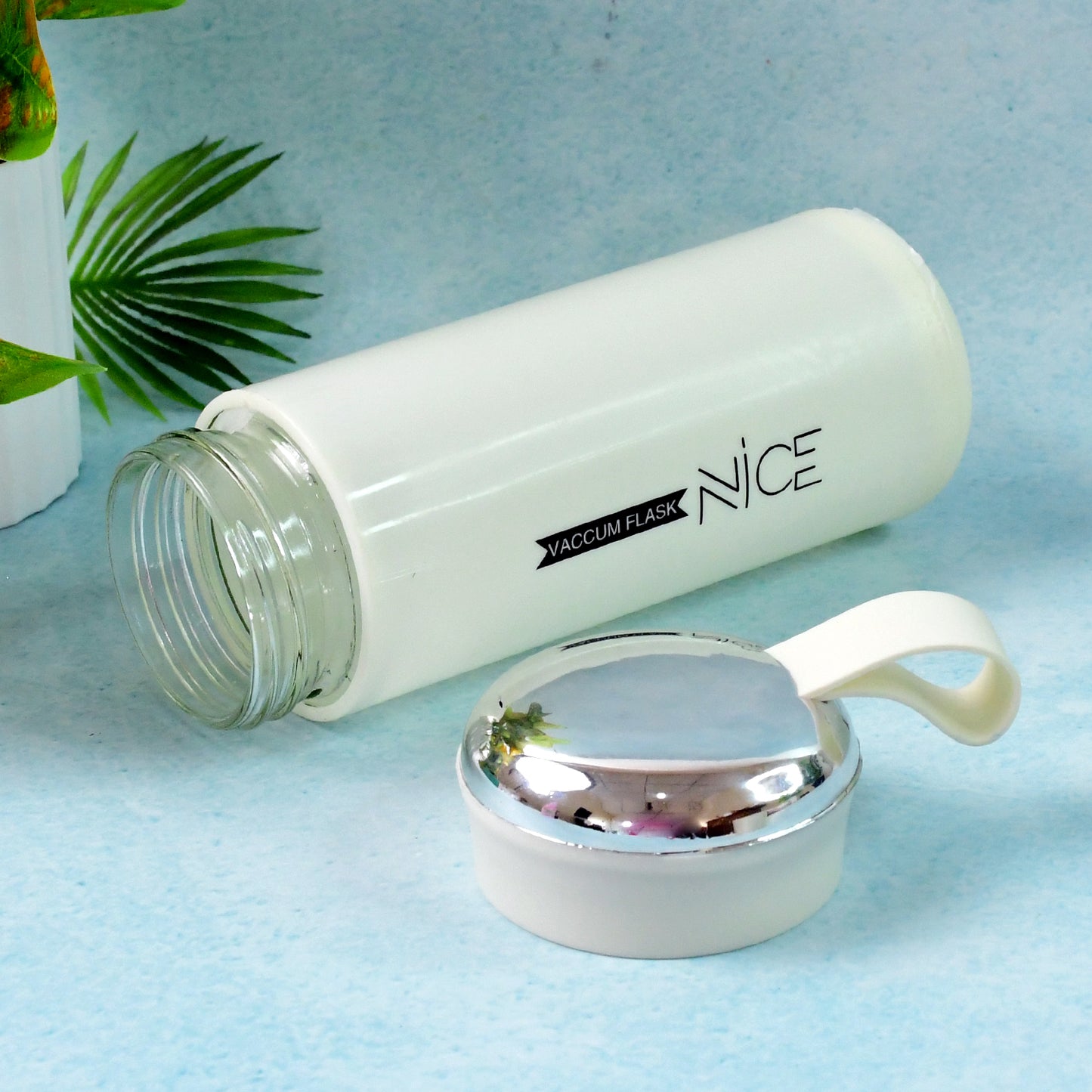 Water Bottle 400ml Leak Proof Glass Water Bottle With Daily Water Intake For Gym And Children Nice Bottle (1 Pc  White Color)