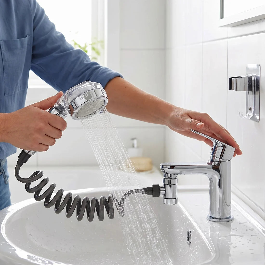 Plastic High Pressure Handheld Shower Head (1 Pc)