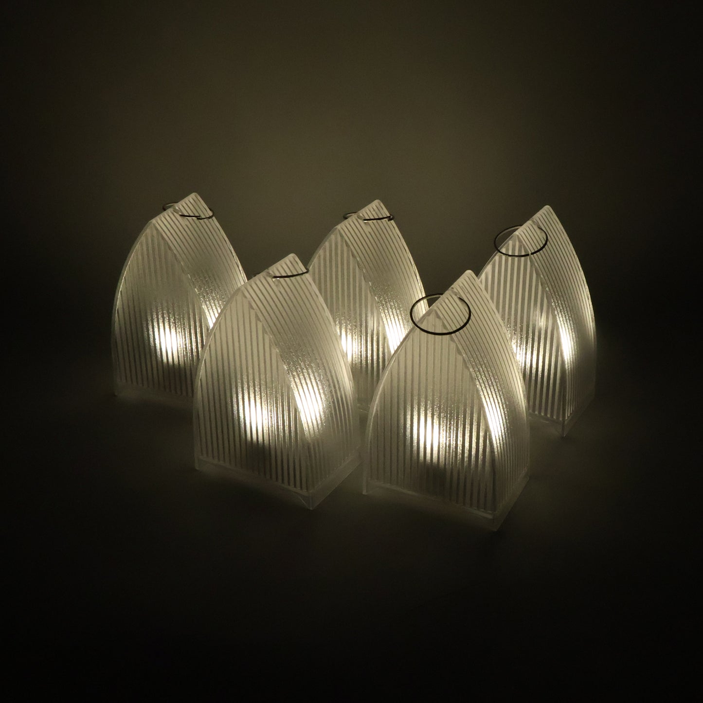 Led Flameless Decorative Lantern Lights - (5 Pc  Set)