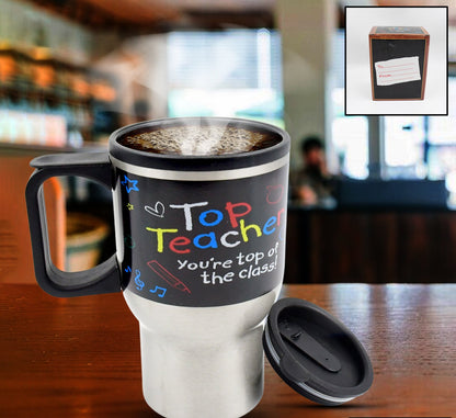 Stainless Steel Vacuum Glass Insulated Glass Coffee Cups Double Walled Travel Mug Car Coffee Mug (With Lid  Handle)