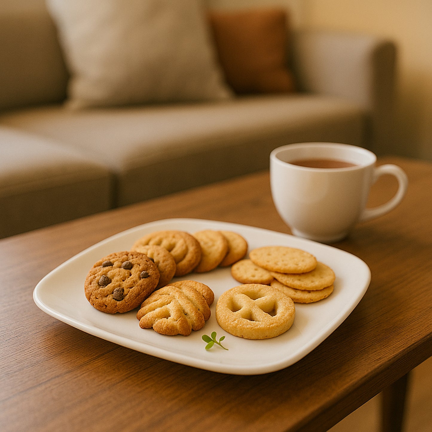 Plastic Square Dinner  Serving Plate  20 Cm (1 Pc)