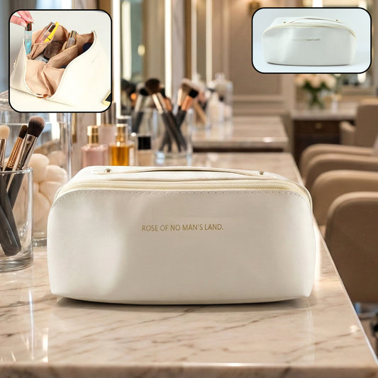 Premium Travel Makeup  Toiletry Organizer Pouch With Zipper  Handle(1 Pc)