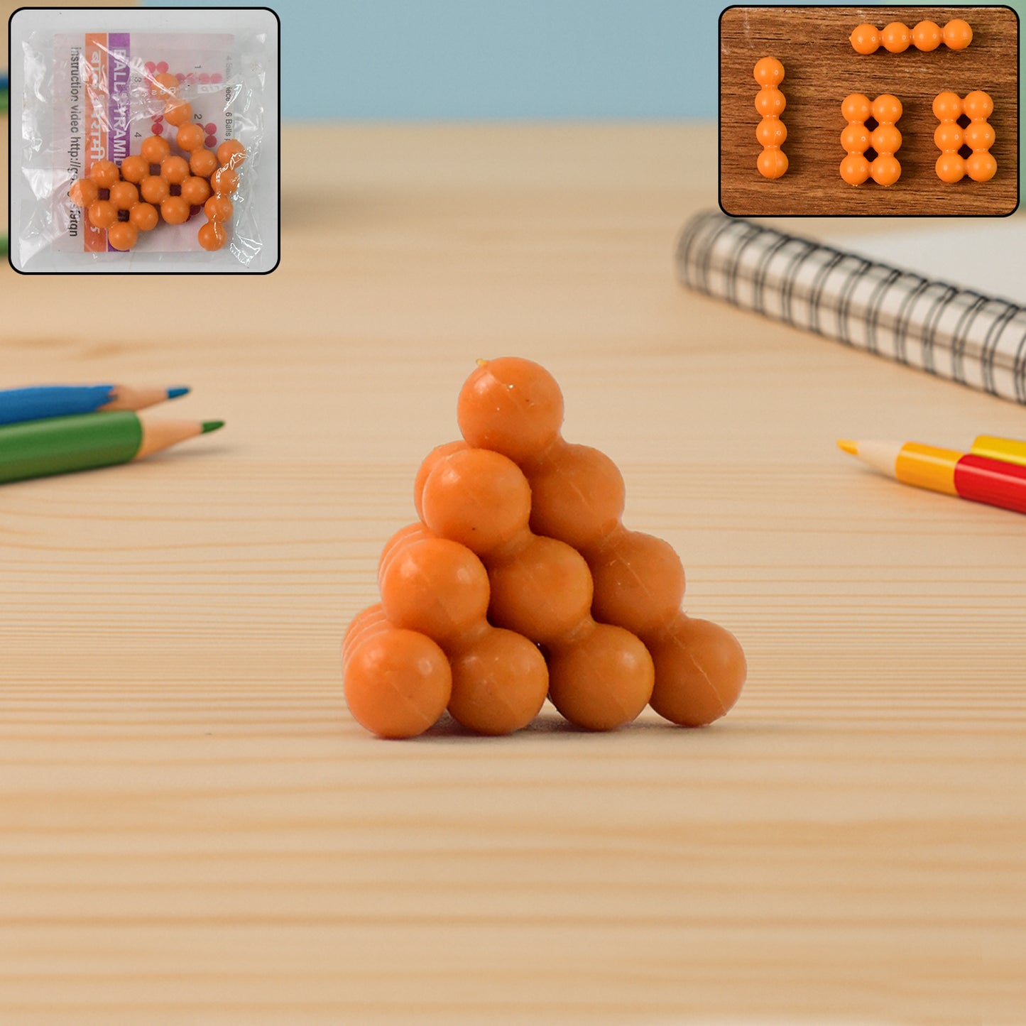 Ball Pyramid Toy  3d Puzzle Building Brain Teaser Toy
