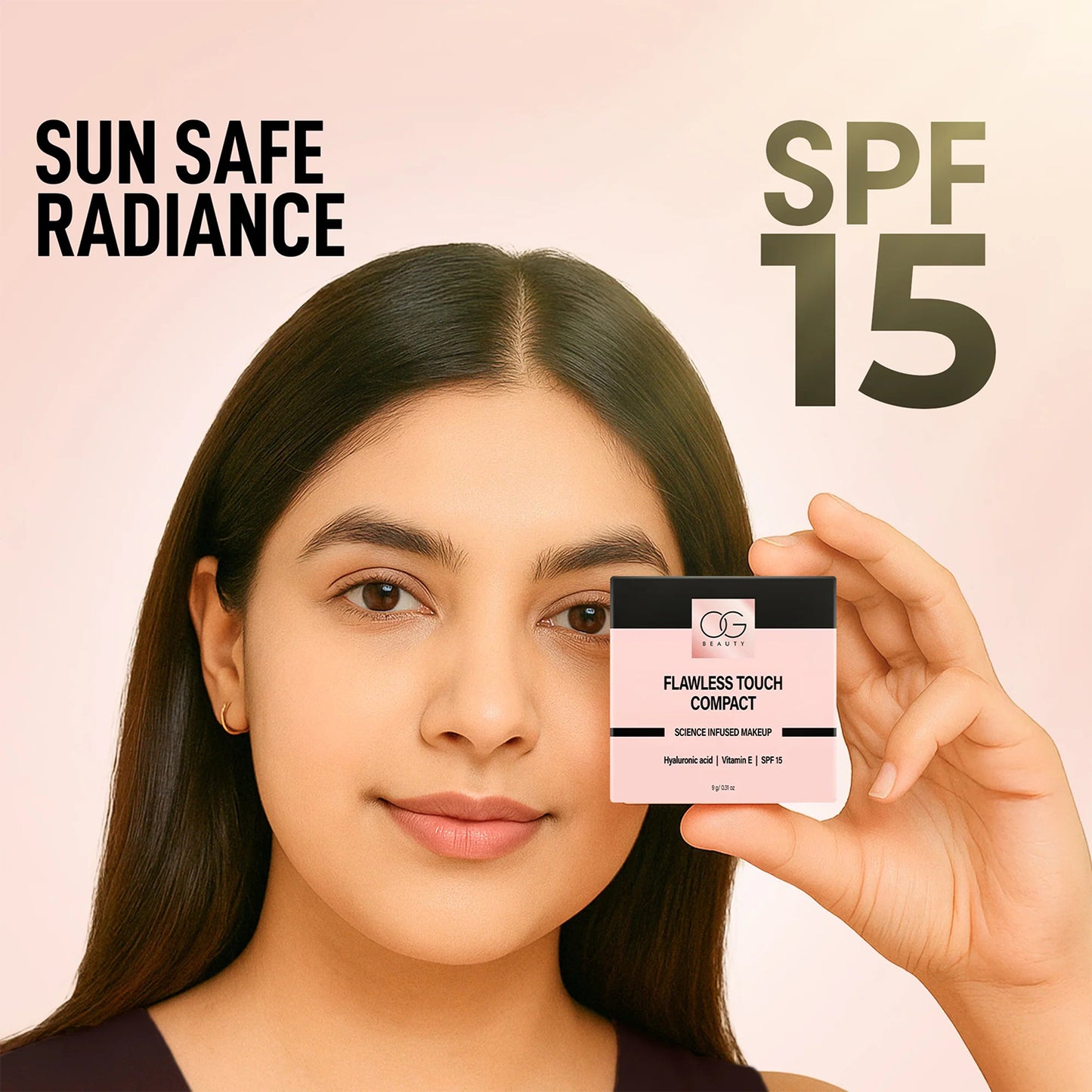 Og Beauty Hazelnut Flawless Touch Compact Powder (9 Gm  1 Pc)