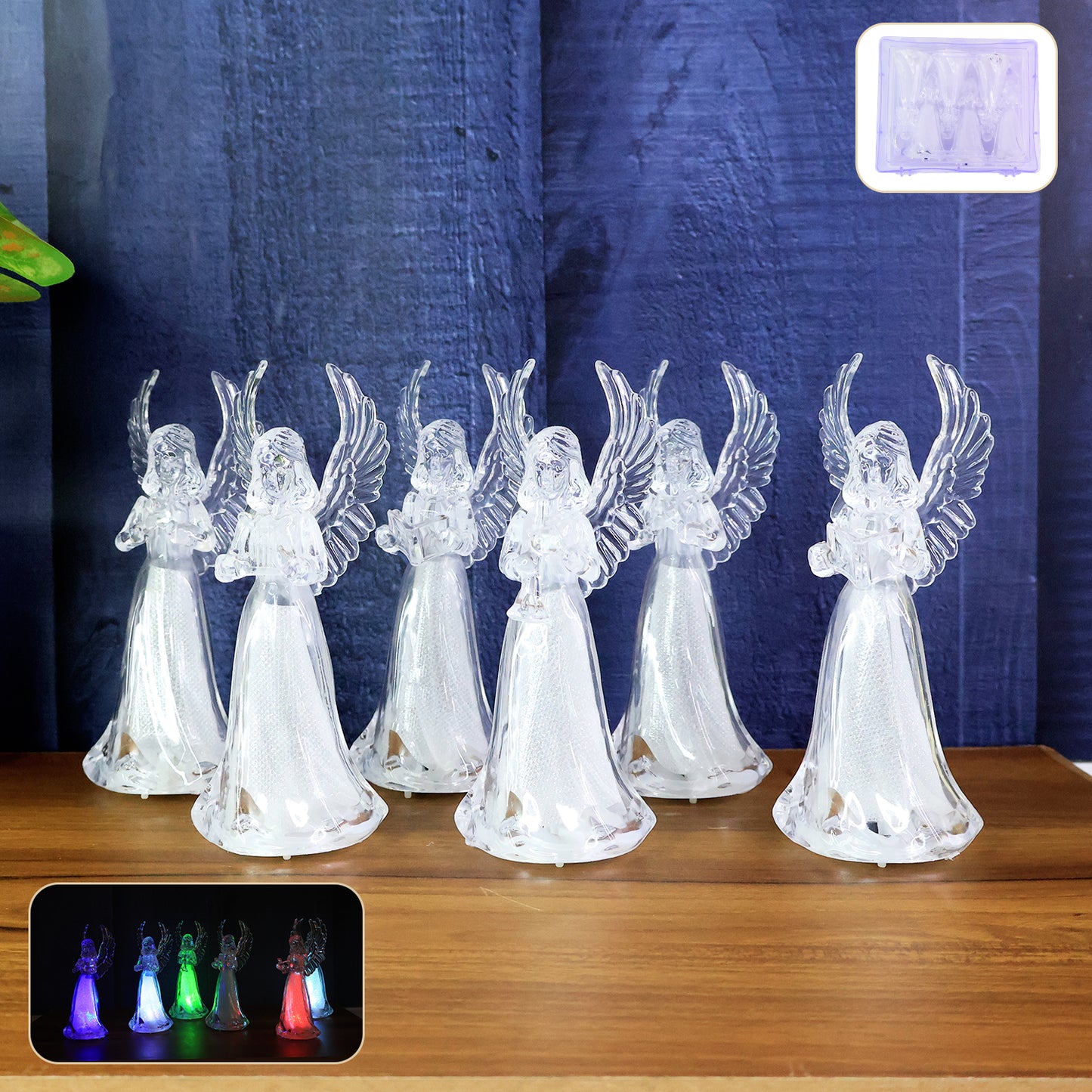 Led Angel Decorative Lights (6 Pc  Set)
