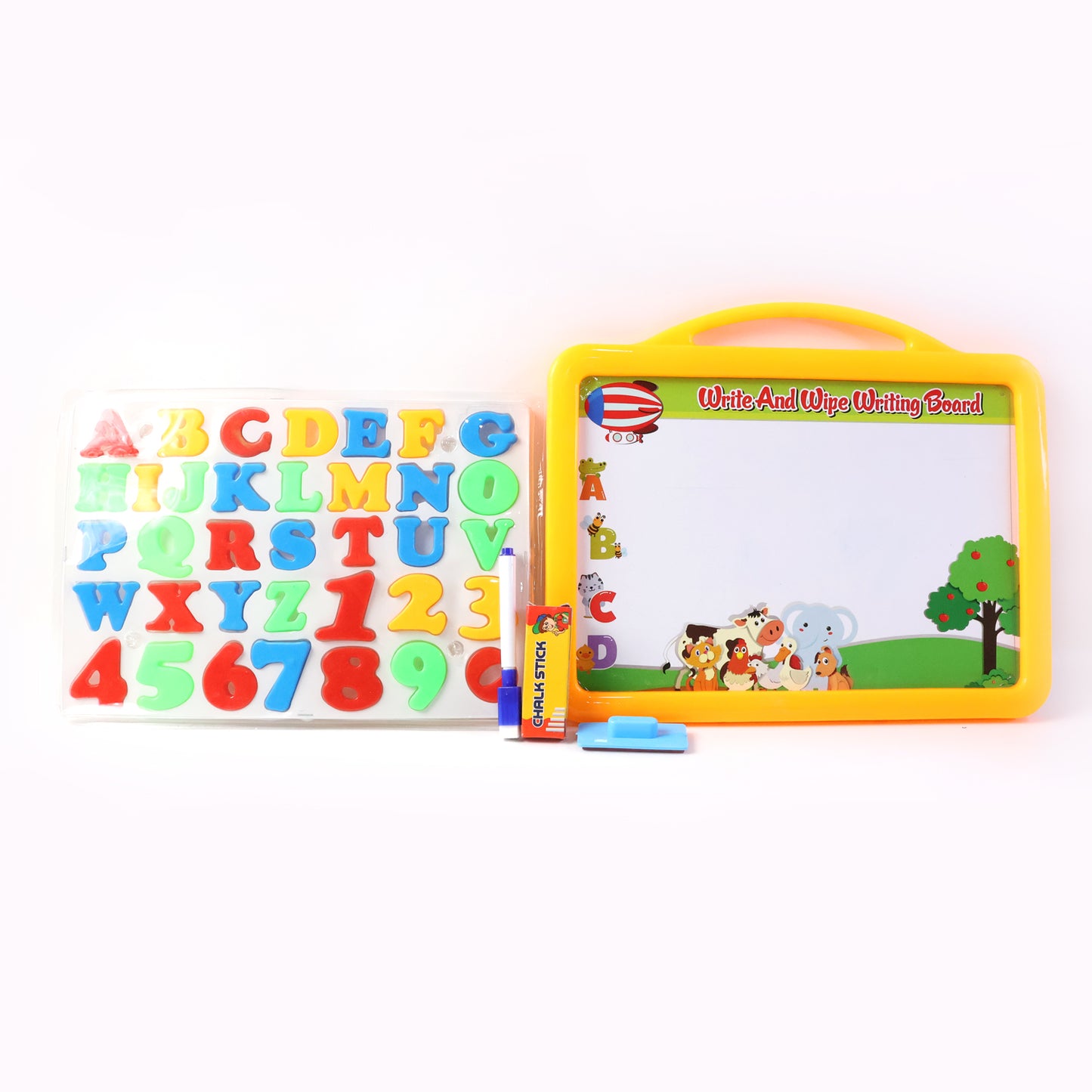 2-in-1 Kids Writing Board Set  Double-sided Whiteboard  Blackboard