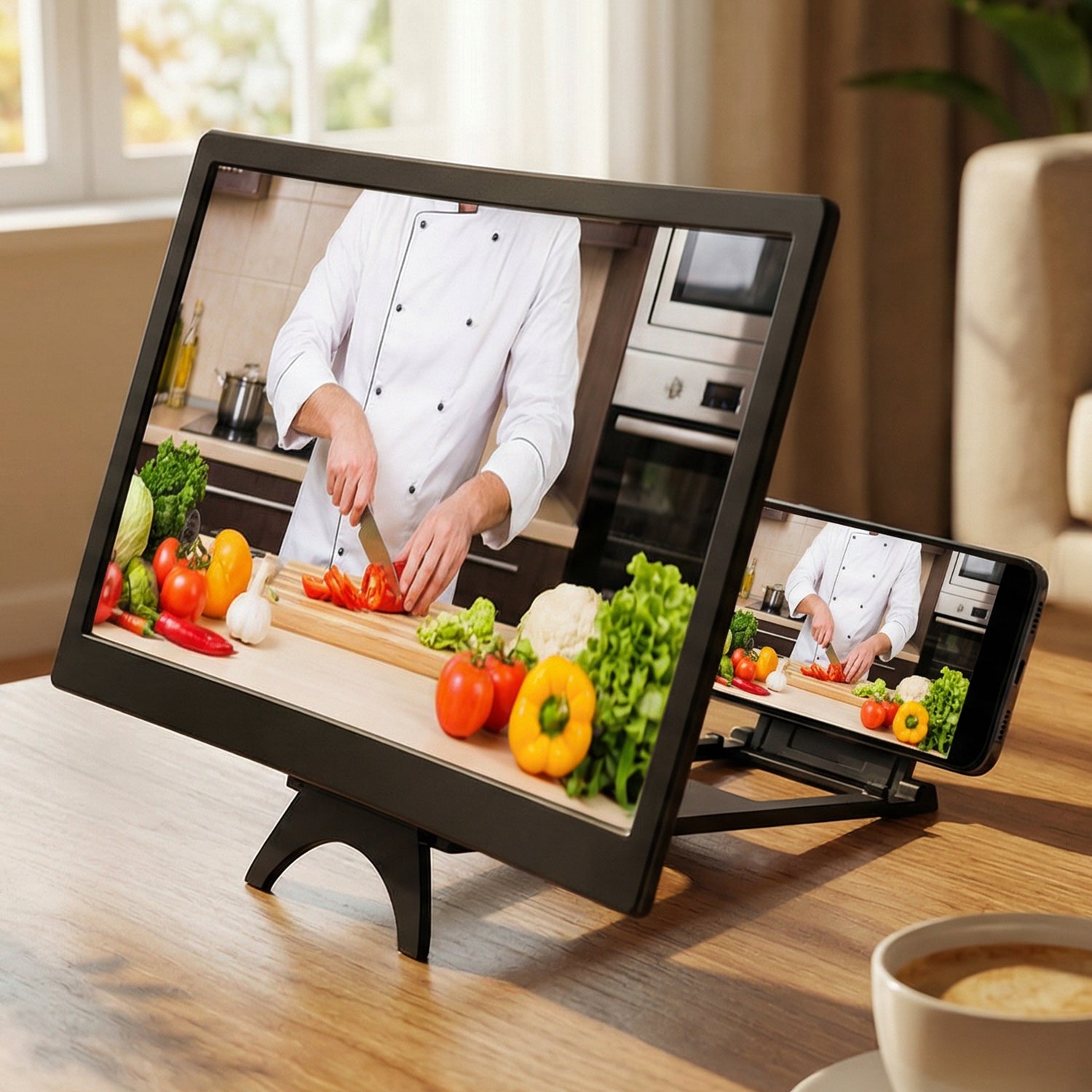 12 Inch Curved Mobile Phone Hd Screen Magnifier Video Amplifier (1 Pc)