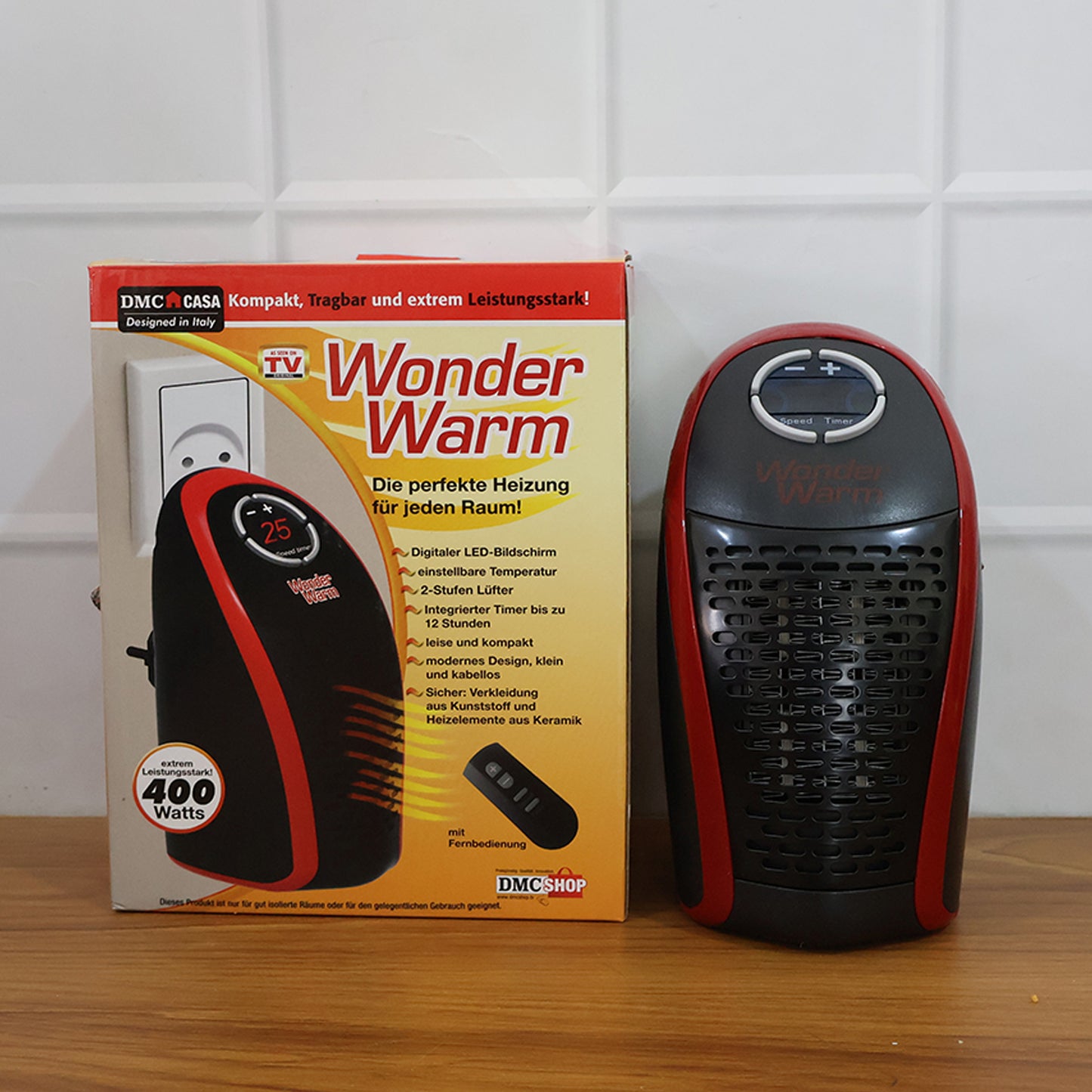 Wonder Warm 400w Wall Plug Room Heater (Without Remote 1 Pc)