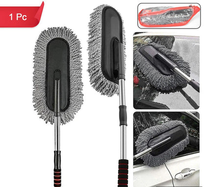 Car Duster Long Retractablesoftnon-sliphandle Multipurpose Microfiber Wash Brush Vehicle Interior And Exterior Cleaning Kit With For Car Boats Or Home