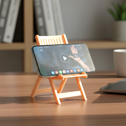 Mini Chair Shape Mobile Stand Holder (1 Pc  Peach Color)