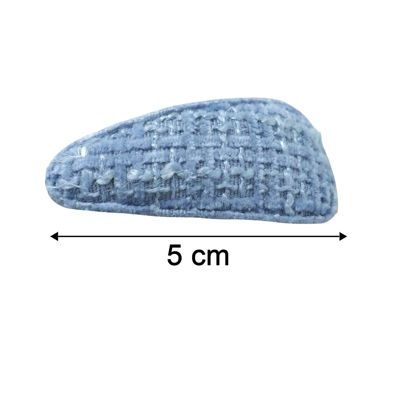 Textured Fabric Snap Hair Clips Set (4 Pc)