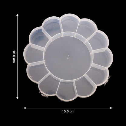 Round Compartment Plastic Storage Box (1 Pc)
