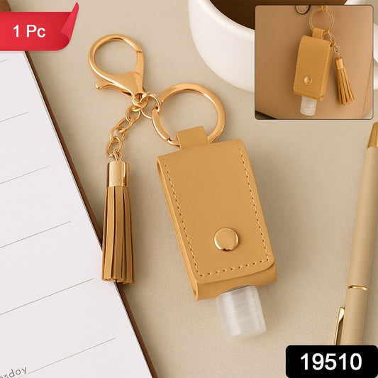 Portable Hand Sanitizer Holder Keychain With Tassel (1 Pc)